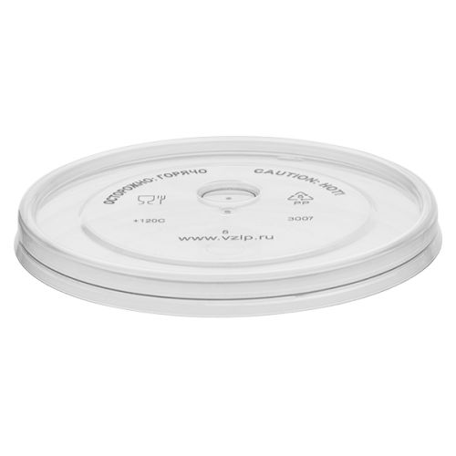 Крышка Bubble Cup плоская прозрачная с питейником, 90мм