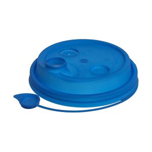 Крышка с питейником 90мм, матовая голубая