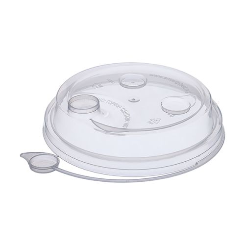 Крышка с питейником 90мм, прозрачная глянцевая