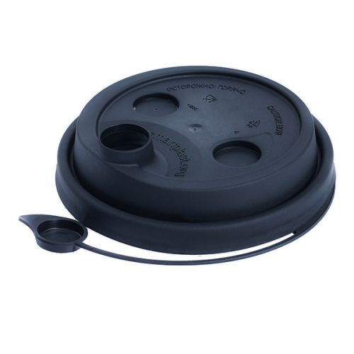 Крышка с питейником D-80 Черная матовая