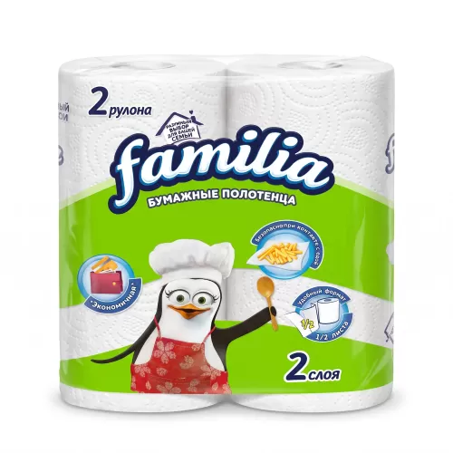 Полотенца бумажные 2-сл. "Familia" Classic