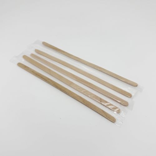 Размешиватели деревянные, 178мм в индивидуальной упаковке