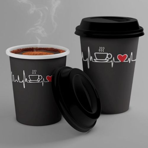 Стакан однослойный дизайн "Пульс Кофе" 350мл