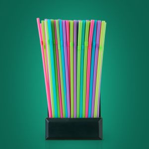 Трубочки гофрированные 5*210мм ассорти/черные/прозрачные